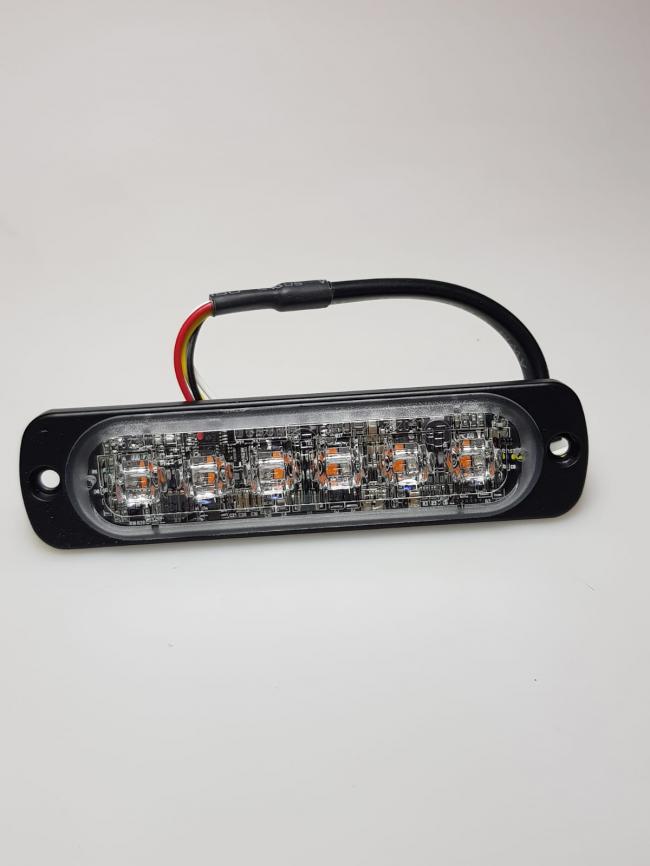 LED Blitzer 6-fach Kompakt Orange - FahrzeugLED